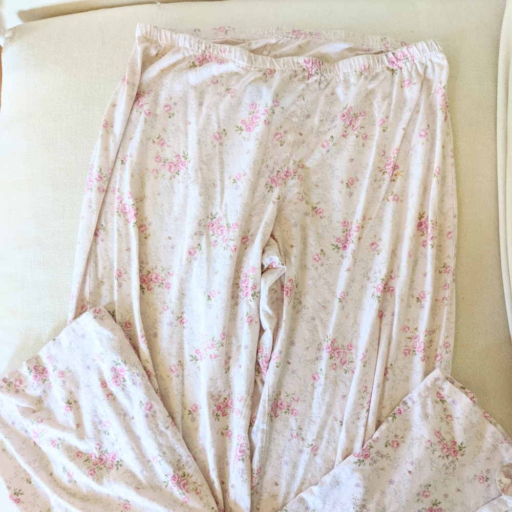 Ralph Lauren Pink Floral Pajama Pants Size Small